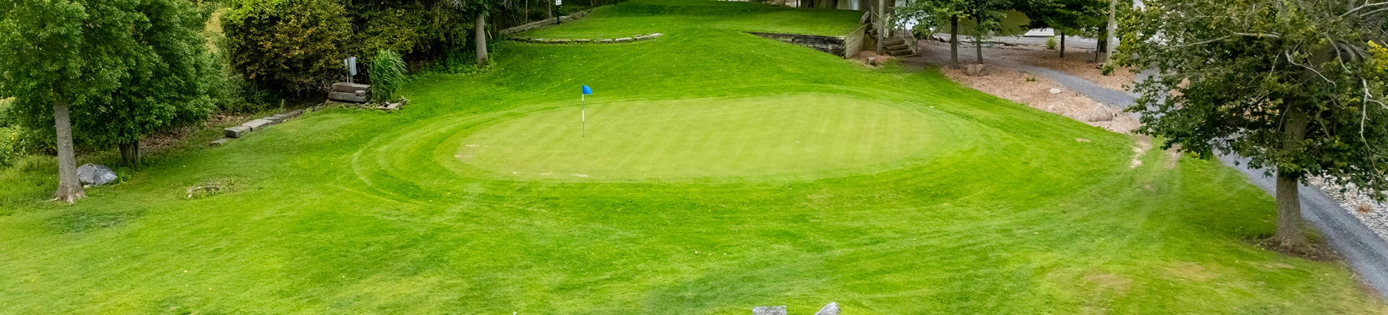 Birds eye view of putting green