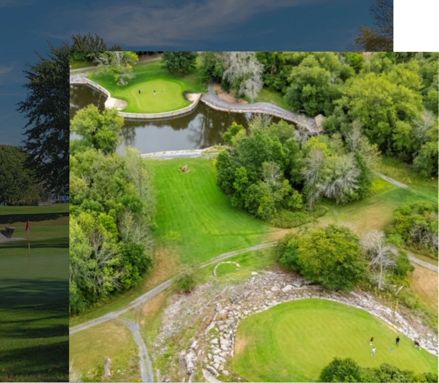 Birds eye view of golf course